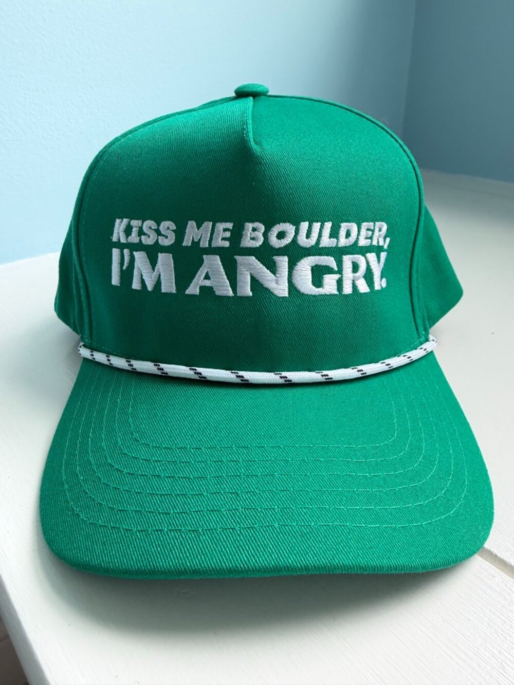 Kiss Me Boulder - I'm Angry Baseball Hat - Angry Orchard - Green